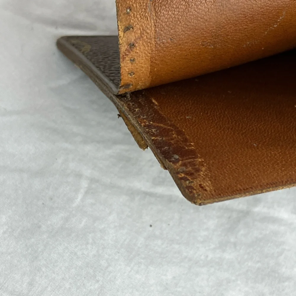 Auth vintage Louis Vuitton Monogram Brown wallet pre serial number 1970s